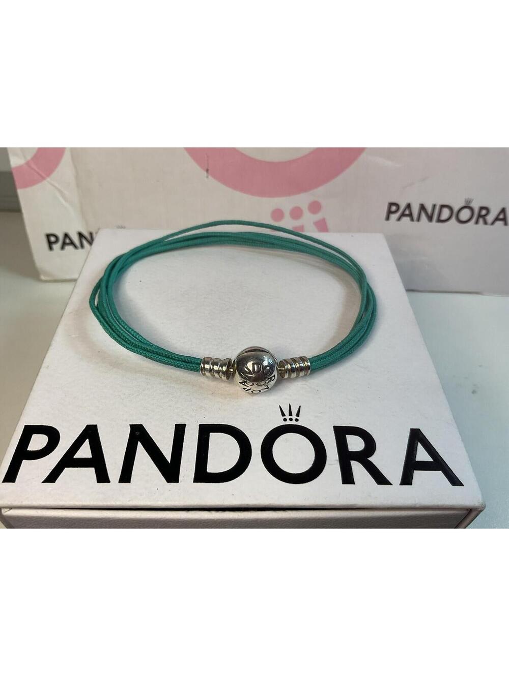 Pandora Teal Multi Strand Cord Bracelet 7.75”